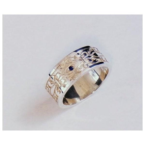 シルバーアクセサリー シルバー925  シルバー リング/指輪 百合拵リング狼 ウルフ ウルフマンb...