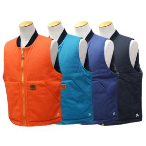 BLUCO ブルコ【155-35-013】【RIB COLLAR DUCK VEST】リブカラーダック
