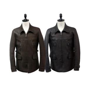 SKULL FLIGHT/スカルフライト】2023SS「Fur Collar Horse Hide Double