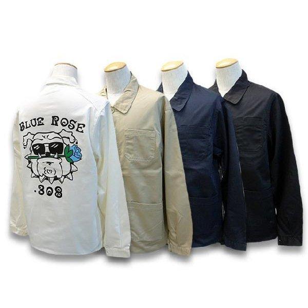 全4色BLUE ROSE.308/ブルーローズ.308「T/C Coverall Jacket”Bu...