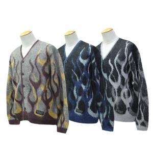 全3色【EVILACT/イーブルアクト】2025AW「Flames Mohair Cardigan/...