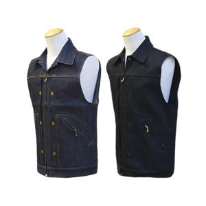 全2色【RED TAiL/レッドテイル】「Cross Denim Vest”5th”/クロスデニムベ...