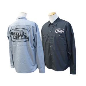 全2色【RED TAiL/レッドテイル】2024SS「FOREVER CHOPPERS L/S Work Shirts/フォーエバーチョッパーズロングスリーブワークシャツ」(RKK-462)(ウルフパック)｜wolfpack-ss