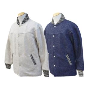 CRIMIE◇ファラオジャケット/スタジャン/ブルゾン/L/ウール/BLK