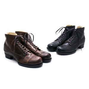 THE 2 MONKEYS/レースアップブーツ/US7.5/BLK/レザー : セカンド