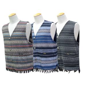 全3色【Vin&amp;Age/ヴィン&amp;エイジ】2026SS「Mexican Rug Vest/メキシカンラ...