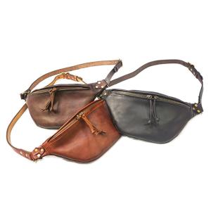 全3色【vasco/ヴァスコ】「Leather Waist Bag”Large”/レザーウエストバッ...