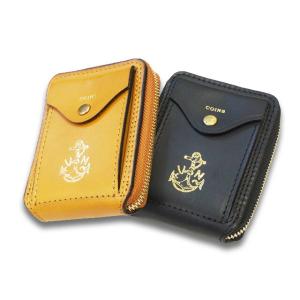 全2色【vasco/ヴァスコ】「Leather Naval Round Zip Short Wall...