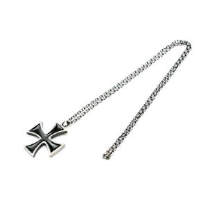 【WEIRDO JEWELRY/ウィアードジュエリー】「Big Cross Top witn Necklace Chain/ビッグクロストップウィズネックレスチェーン」(Silver925×Black)