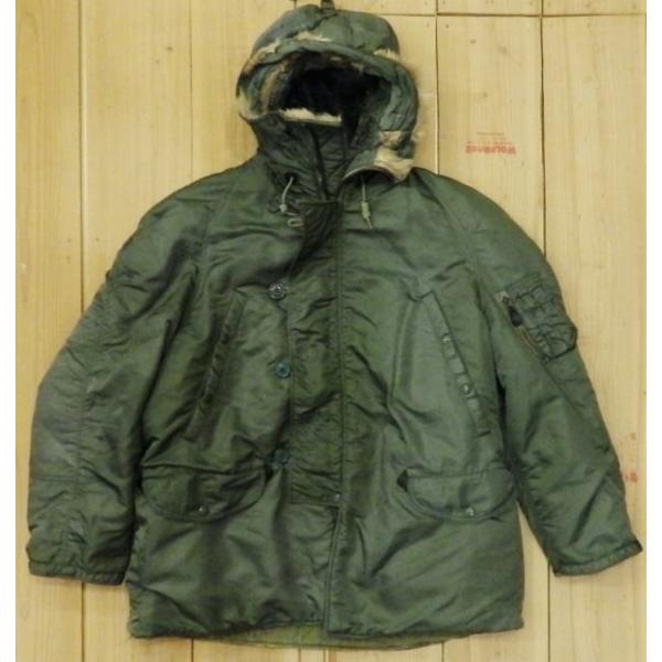 N-3B 実物 70S ビンテージ 古着 フライトジャケット 軍物 パーカー FLIGHT JACK...