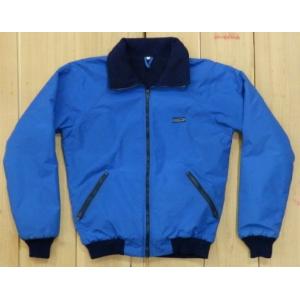 パタゴニア 古着 PATAGONIA ナイロン＆フリース ジャケット OLDタイプ 80S ブルー　MADE IN USA｜wolfrobe