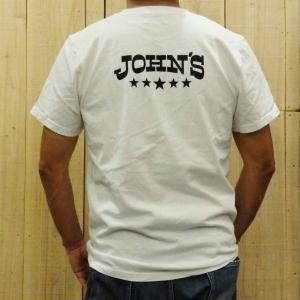ジョンズクロージング Tシャツ 白 JOHN'S CLOTHING ファイブスター LOGO T-SHIRT 正規取扱店｜wolfrobe