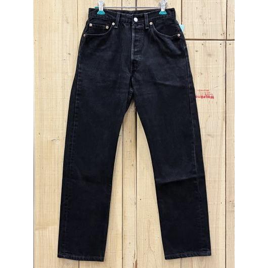 美品 リーバイス501 古着 90s 黒 LEVIS501 ブラックジーンズ W28×L29 MAD...
