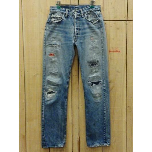 リーバイス501 古着 LEVIS501 80S ハチマル ダメージカスタム MADE IN USA...