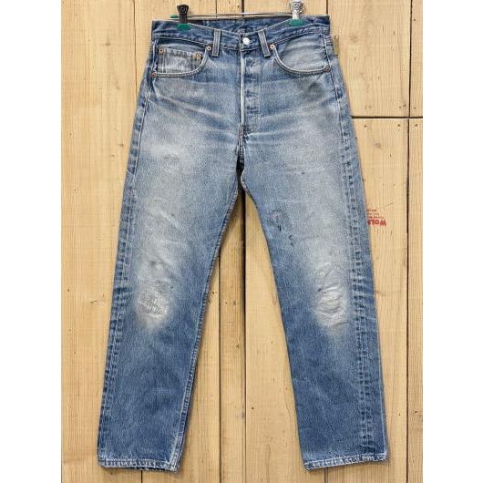 激ヒゲ リーバイス501 古着 LEVIS501 90S MADE IN USA W30×L29 膝...