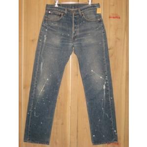 リーバイス501 古着 90S LEVIS501 ジーンズ MADE IN USA ペイント加工 カ...