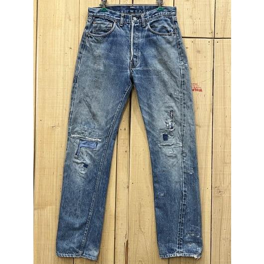 ビンテージ リーバイス501 赤耳 66前期 古着 激ヒゲ LEVIS501 70S シングルステッ...