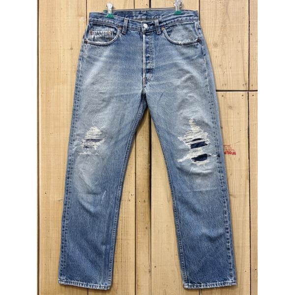 リーバイス501 古着 リペアカスタム 80S ハチマル LEVIS501 MADE IN USA ...