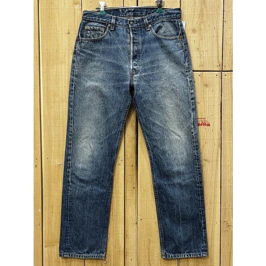 リーバイス501 古着 ハチマル CAREスタンプパッチ 激ヒゲ LEVIS501 80S MADE...