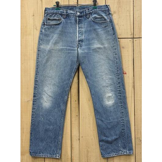 リーバイス501 古着 ハチマル CAREスタンプパッチ ヒゲ LEVIS501 80S MADE ...