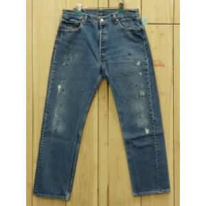 ペイントカスタム 90S古着/ LEVIS/リーバイス 501/ W35×L30/ダメージジーンズ