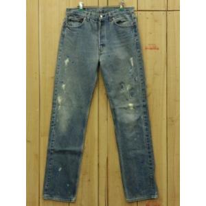 LEVIS/リーバイス501/90S古着 ペイントカスタム/MADE IN USA/W35×L36/...