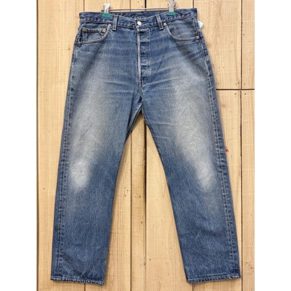 激ヒゲ リーバイス501 古着 90S LEVIS501 MADE IN USA W35×L30 膝...