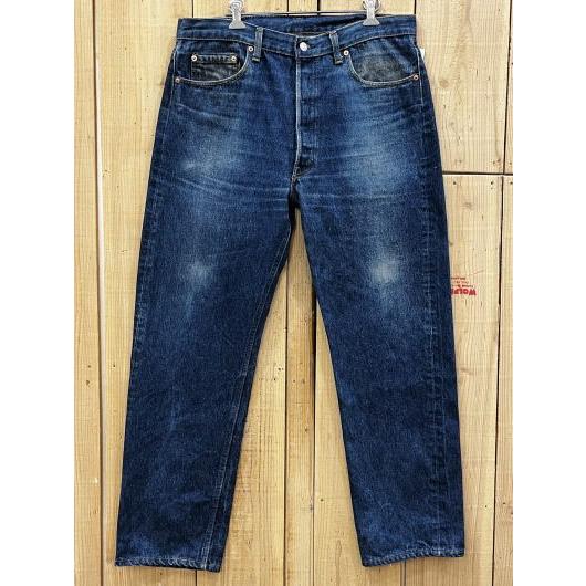 酸化デニム 激ヒゲ リーバイス501 古着 W36×L30 LEVIS501 オールド90S MAD...