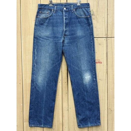 ヒゲ リーバイス501 古着 酸化デニム LEVIS501 オールド90S MADE IN USA ...