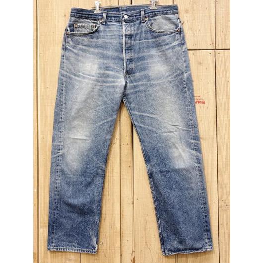 超激ヒゲ リーバイス501 古着 オールド90S 膝裏クモノス LEVIS501 W38×L30 M...