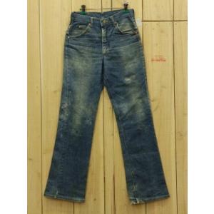 リー200 古着70S 激ヒゲ LEE200 ビンテージ ブーツカット W30×L32 MADE I...
