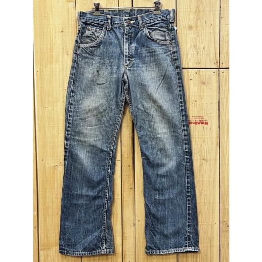 縦落ち 激ヒゲ LEE200 古着 70S ブーツカット リー200 ビンテージ 脇割り W32×L...
