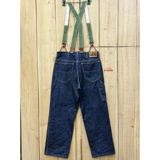 激レア LEEペインターパンツ 古着 サスペンダー付き ワンウォッシュ 酸化デニム 80S リー ビ...