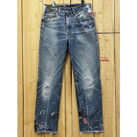 リーバイス505 古着 LEVIS505 80S ハチマル リペアカスタム MADE IN USA ...