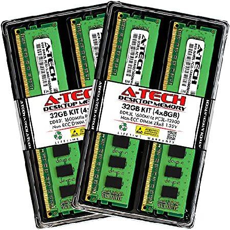 A-Tech 32GB (4x8GB) DDR3/DDR3L 1600 MHz PC3L 12800...