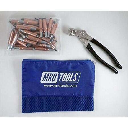 50 1/4 Cleco 板金ファスナー + Cleco ペンチ キャリーバッグ付き (K1S50-...