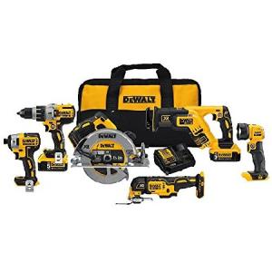 DEWALT 20V MAX Power Tool Combo Kit, 6-Tool Cordless Power Tool Set with 2 Batteries and Charger (DCK694P2)｜wolrd