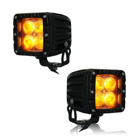 Aurora 3 Inch Amber Off Road LED Cube Light kit Fl...