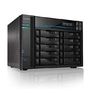 Asustor Lockerstor 10 Pro| AS7110T | Enterprise Network Attached Storage | 3.4GHz Quad-Core, One 10GbE Port, Three 2.5GbE Ports, Two M.2 Slots for NVM