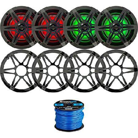 Enrock Marine 6.5インチ 120ワット ピークパワー 防水 2ウェイ同軸スピーカー ...