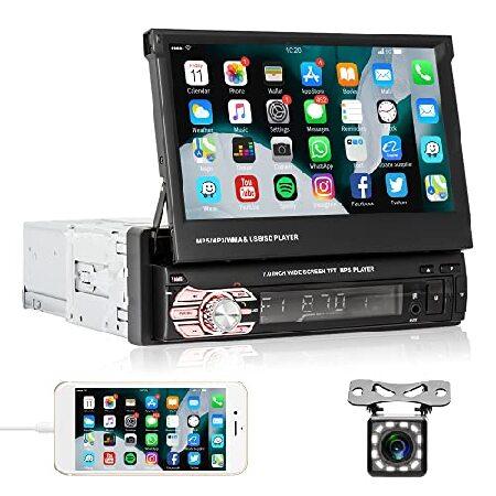 Single Din Flip Out Touch Screen Car Stereo with B...