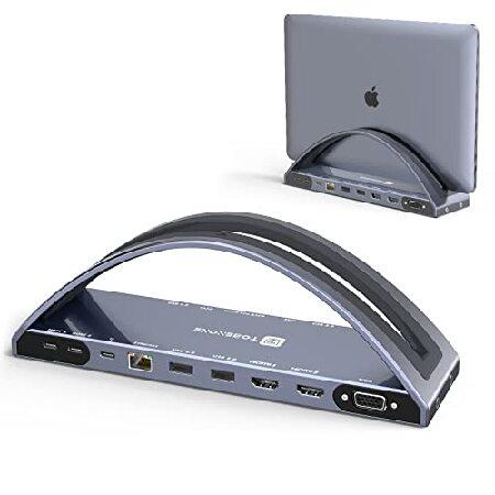 USB Cドッキングステーション デュアルモニター MacBook Pro/Air用 USB Cドッ...