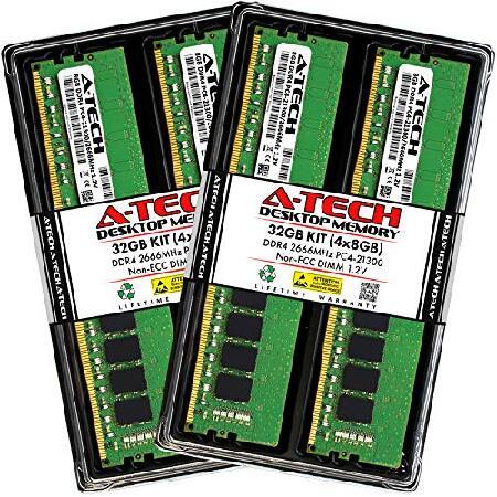 A-Tech 32GB (4x8GB) RAM 交換用 Corsair CMK32GX4M4A266...