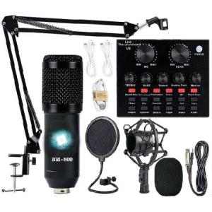 Podcast Equipment Bundle, BM-800 Condenser Microphone Bundle with Voice Changer, Recording Studio Package - Podcast Microphone Bundle for Laptop, Stre｜wolrd