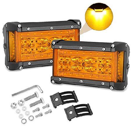 Amber 5 Inch LED Light Bar, Niking Auto Side Shoot...