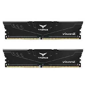 TEAMGROUP T-Force Vulcan Z DDR4 16GB キット (2x8GB) 3200MHz (PC4-25600) CL16 デスクトップメモリモジュール Ram TLZBD416G3200HC16FDC01 ブラック｜wolrd