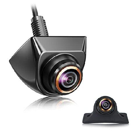 HD Backup/Front/Side View Camera with Gold Rim, Gr...