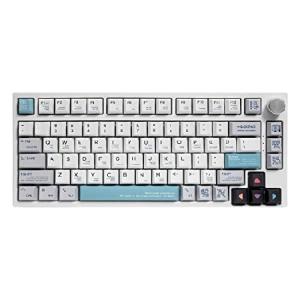 GK GAMAKAY TK75 75% Silent Mechanical Keyboard with Knob Control, Hot Swap RGB Bluetooth 5.0/2.4GHz Wireless/USB-C Wired PBT Cherry Profile Keycaps Ga｜wolrd