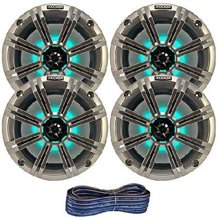 2 Pair (Qty 4) of Kicker 8&quot; 2-Way 300 Watts Max Po...