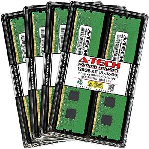 A-Tech 128GB Kit (8x16GB) RAM for ASRock Rack GENOAD8QM3-2T/BCM, SP2C741D16NQM3-2Q, SPC741D8UD-2T/X550, W790D8UD-1L1N2T/BCM | DDR5 4800MHz PC5-38400 E｜wolrd